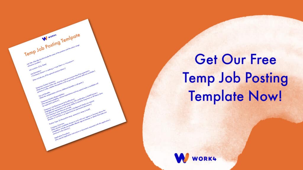 Temp Job Post Template Ad